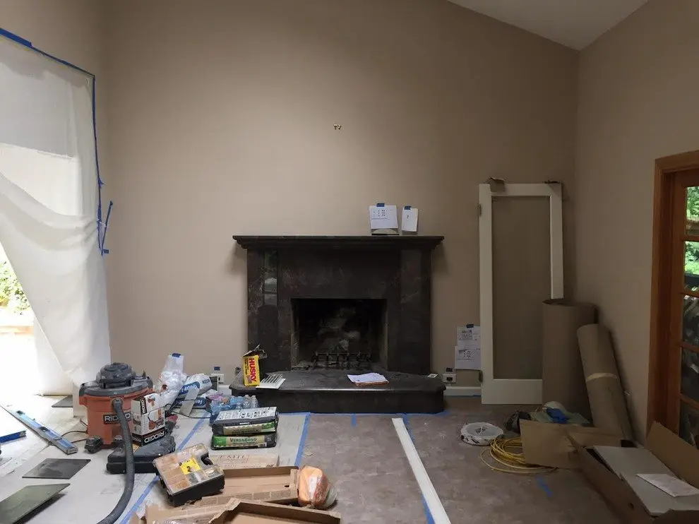 Topanga Canyon Living Room, before photo 1