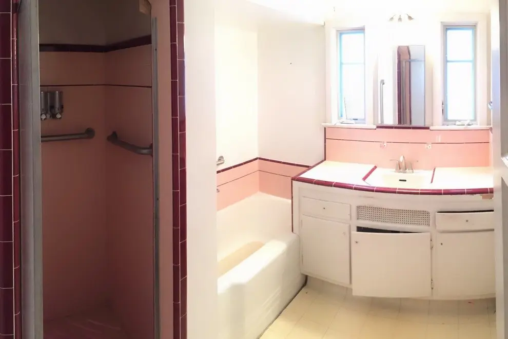 Eclectic West Los Angeles Bathroom, before photo 1